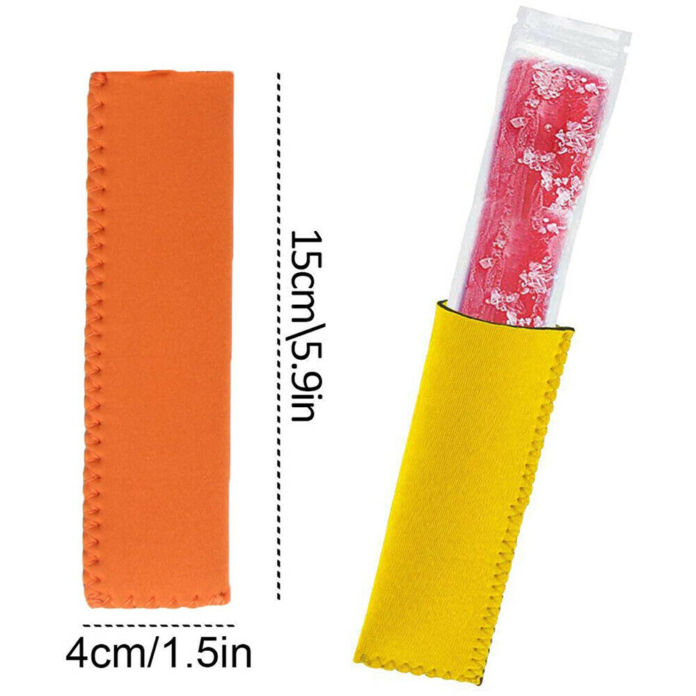 24Pcs Neoprene Popsicle Insulator Sleeves Reusable Ice Pop Holders Bags Summer - Fresh Stock Dated February 2026