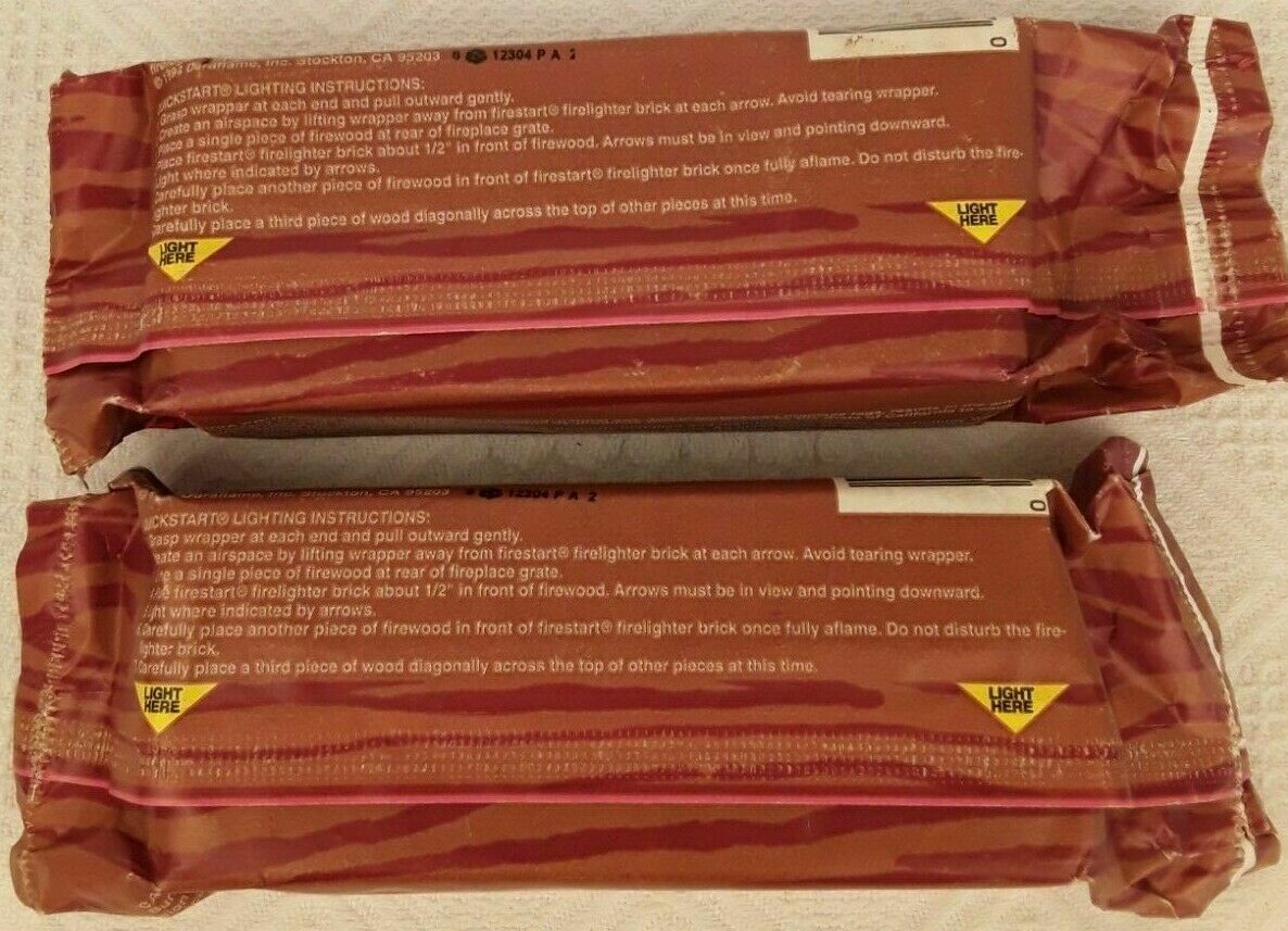 2 Duraflame® Firestart Fire Lighters Large 7 oz New Quickstart Lighting Strip - Fresh Stock Dated February 2026