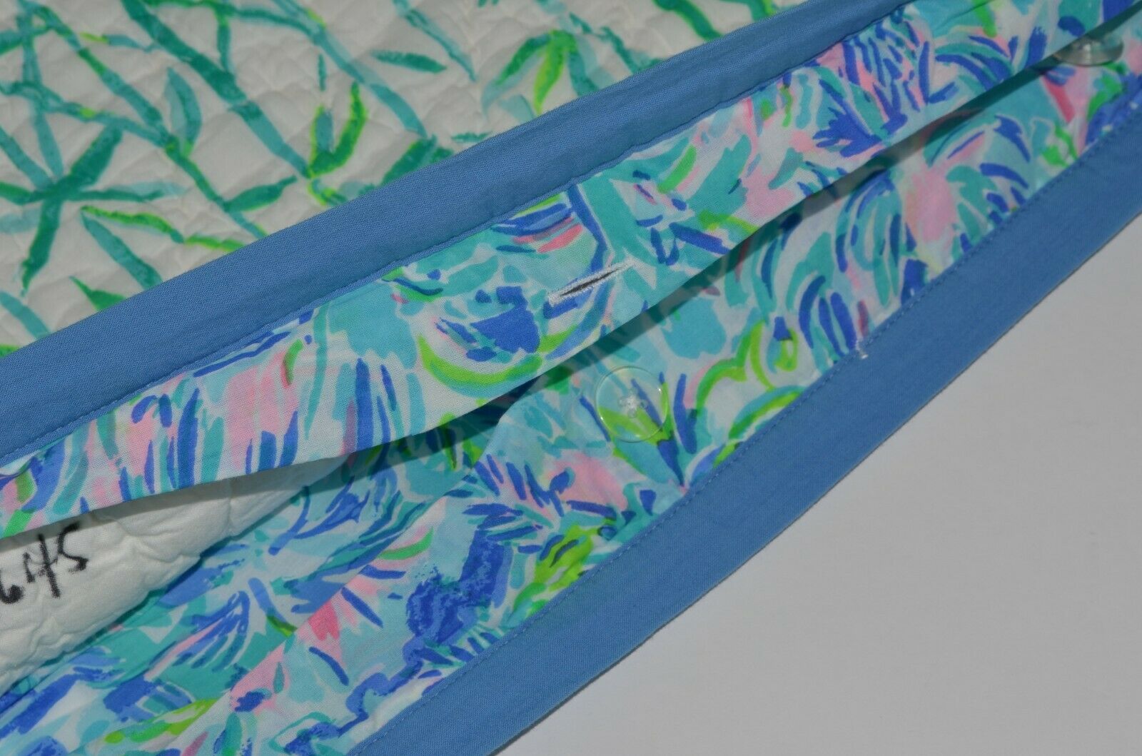 Pottery Barn Lilly Pulitzer Cabana Cocktail Reversible Euro Sham NWOT Teal Blue - Fresh Stock Dated December 2025