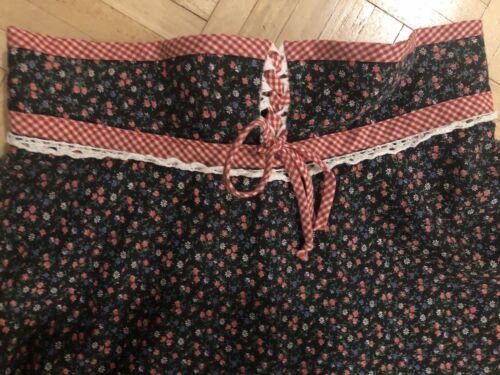 Vintage Corset Waist Calico Prairie Skirt Cottagecore XS Small - Fresh Stock Dated December 2025
