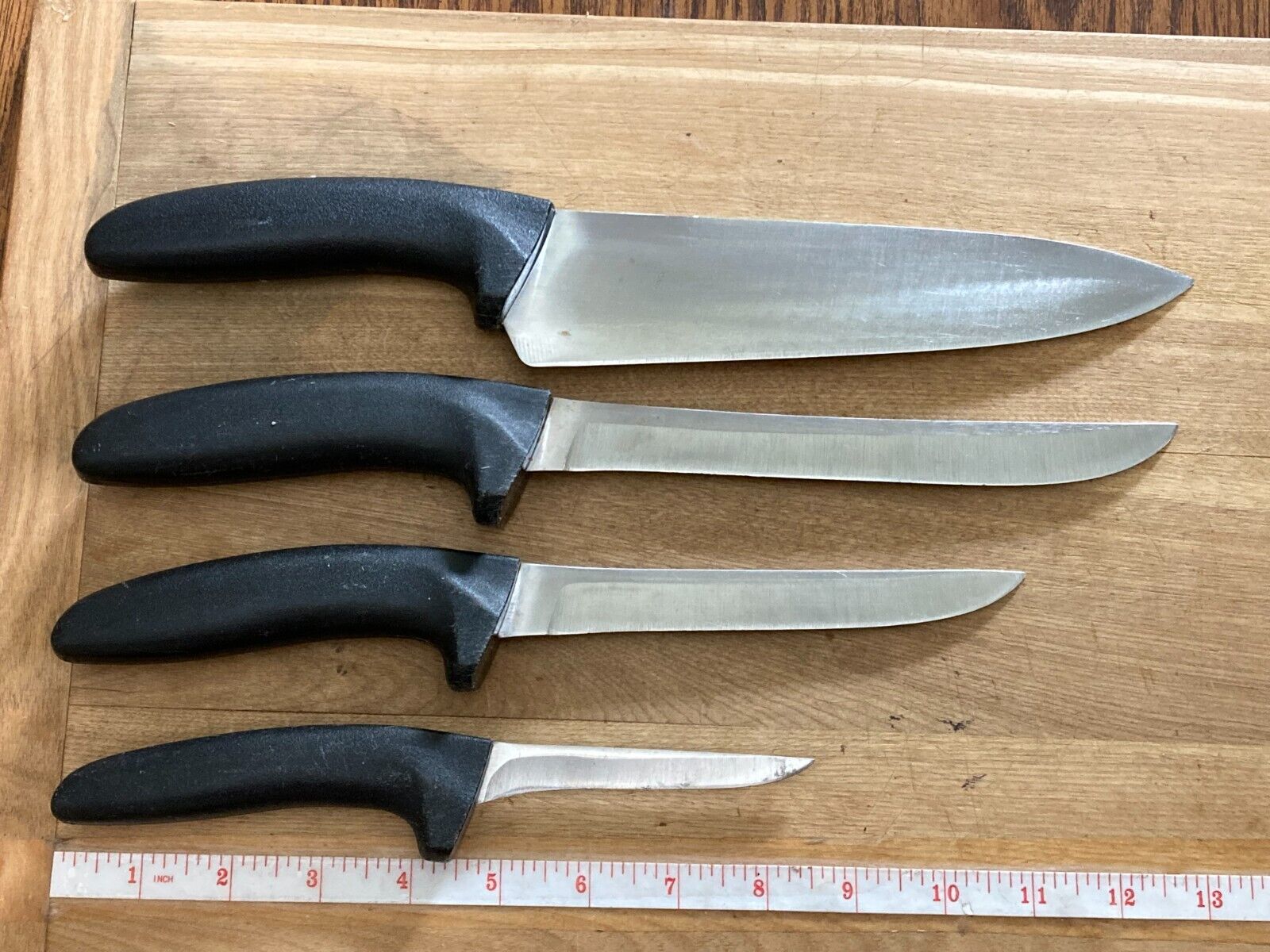 Set of 4 Chicago Cutlery BIO CURVE NSF Restaurant Grade Knives Chef's, Paring ++ - Fresh Stock Dated February 2026