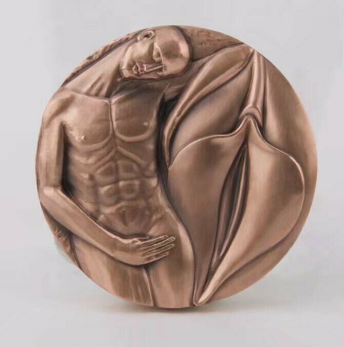 2010 China 80mm Bi-Metallic (Brass and Copper) Medal - Thought of Love - Fresh Stock Dated February 2026