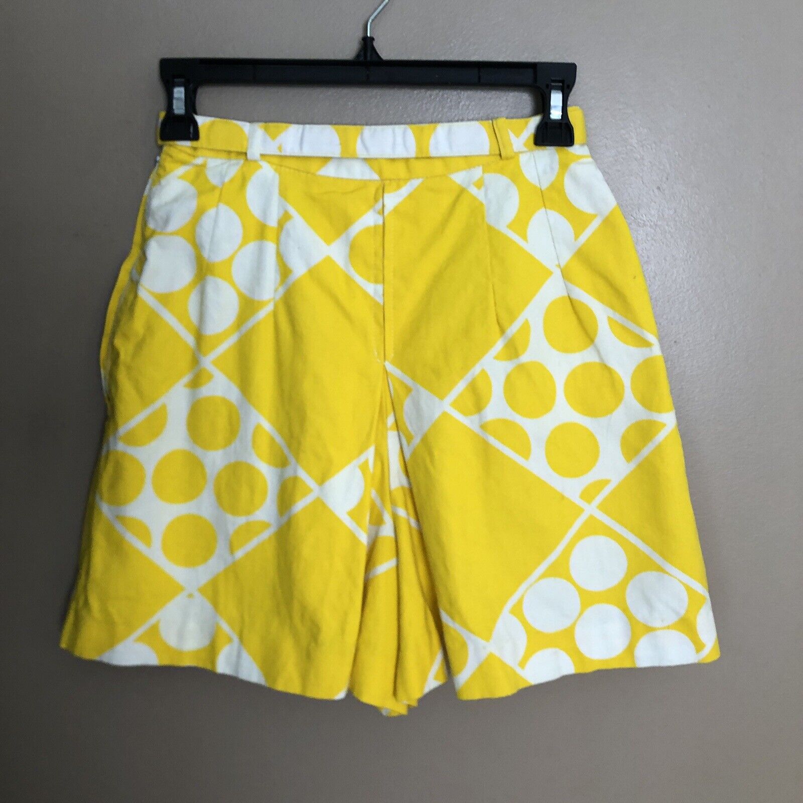 VTG 60s Seaton Hall MOD Geometric Op Art Print Skort Shorts Mini Skirt XXS/XS - Fresh Stock Dated March 2026