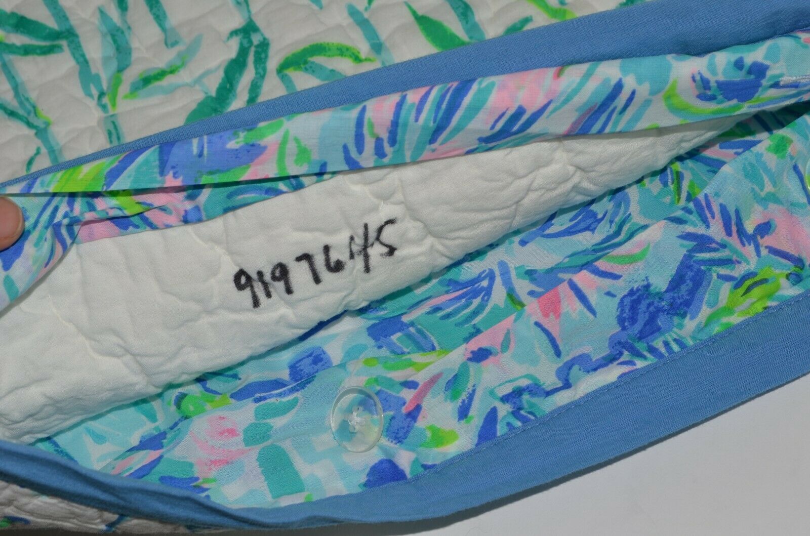 Pottery Barn Lilly Pulitzer Cabana Cocktail Reversible Euro Sham NWOT Teal Blue - Fresh Stock Dated December 2025