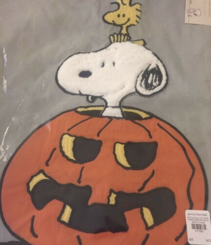 NWT Pottery Barn Kids ~SNOOPY~ HALLOWEEN Jack-O-Lantern PILLOW Cvr ~PEANUTS~ 🎃 - Fresh Stock Dated December 2025