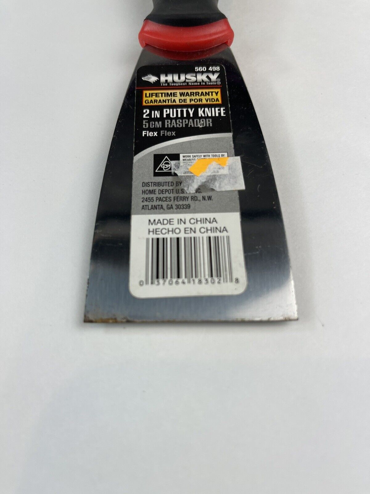 Husky 2” Putty Knife Flex Carbon Steel Blade Soft Grip Handles NEW - Fresh Stock Dated February 2026