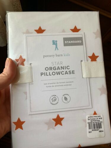 pottery barn STAR pillowcase cotton Superhero room bed girl boy avenger justice - Fresh Stock Dated December 2025