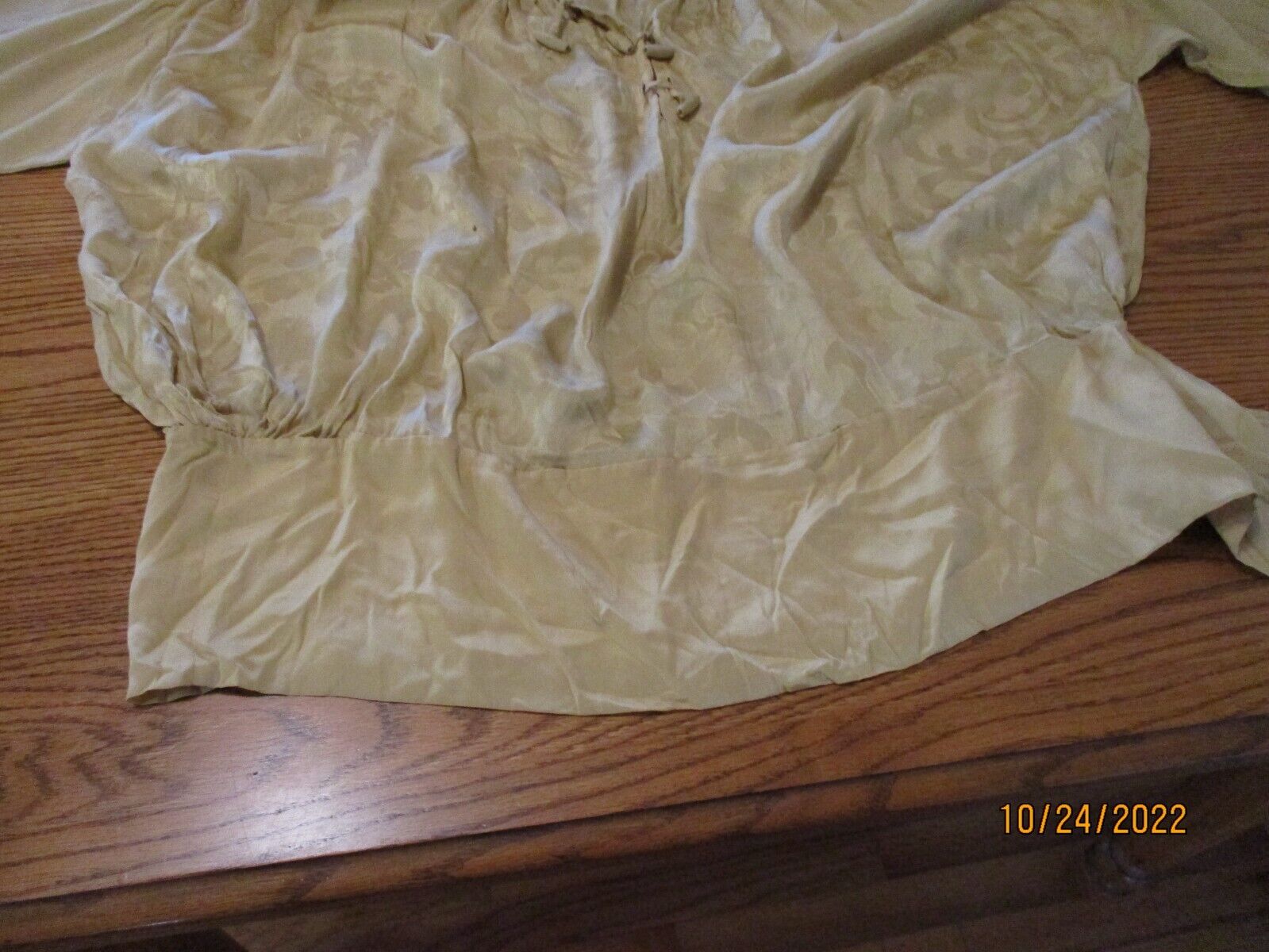 Fabulous Edwardian gold silk brocade blouse plus size - Fresh Stock Dated February 2026