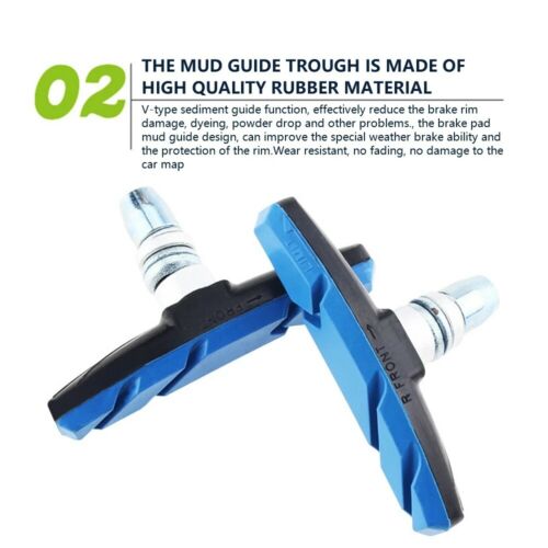 2PCS Bicycle Brake Pads Bike V Brake Holder Pads Shoes Blocks Friction Rim Brake - Fresh Stock Dated February 2026