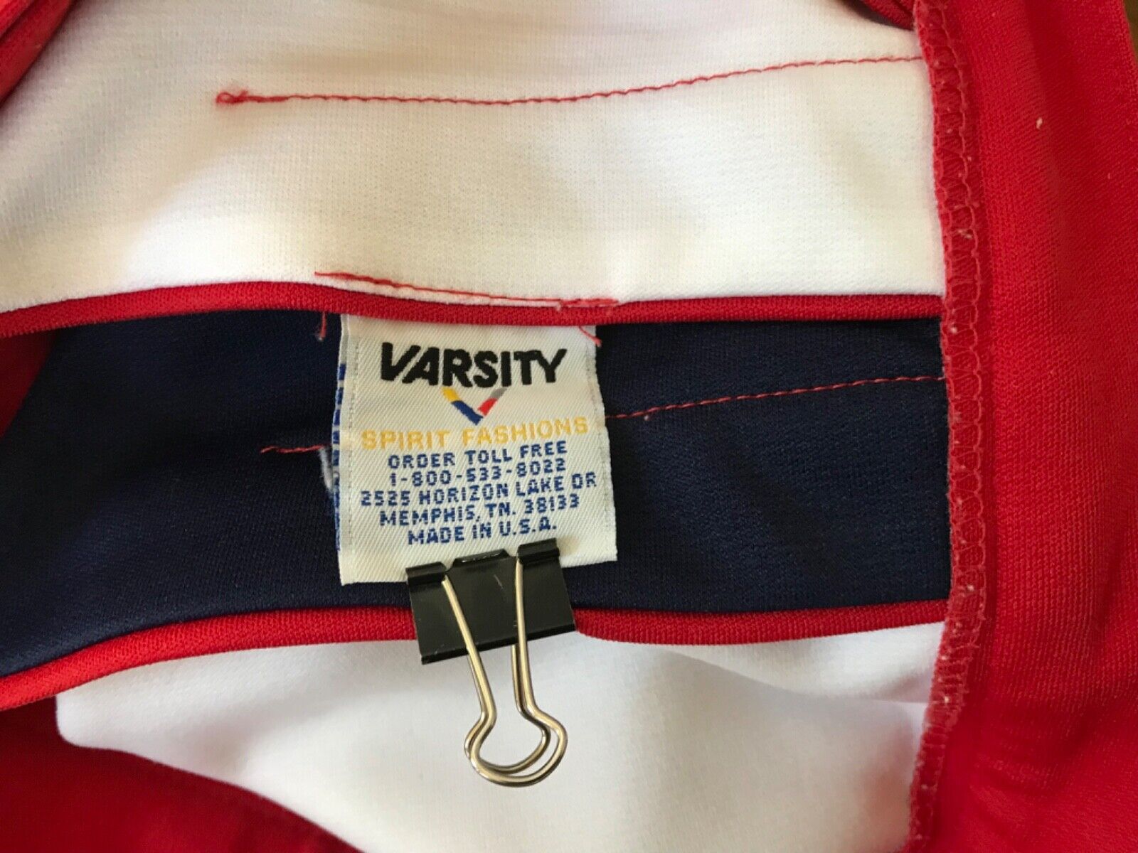Vintage 80’s Cheerleading Skirt VARSITY SPIRIT FASHIONS Red Navy White Size 7 - Fresh Stock Dated March 2026