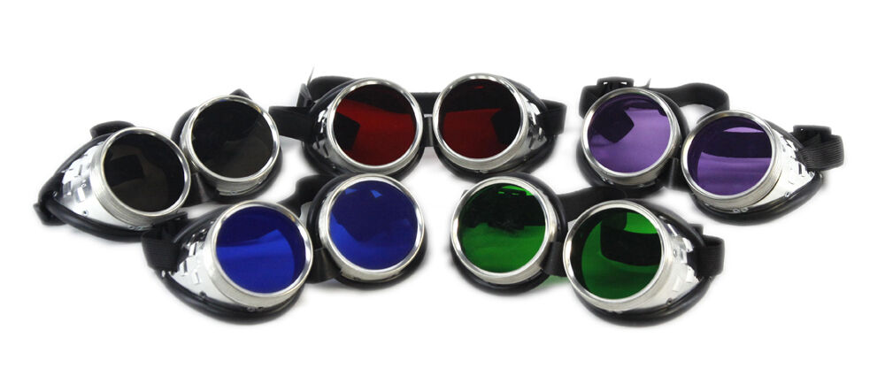 PAWSTAR Uber Goggles - Metal frame steampunk cyberpunk festival glasses 5412 - Fresh Stock Dated December 2025