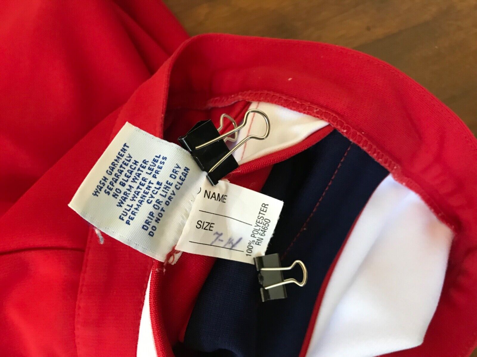 Vintage 80’s Cheerleading Skirt VARSITY SPIRIT FASHIONS Red Navy White Size 7 - Fresh Stock Dated March 2026