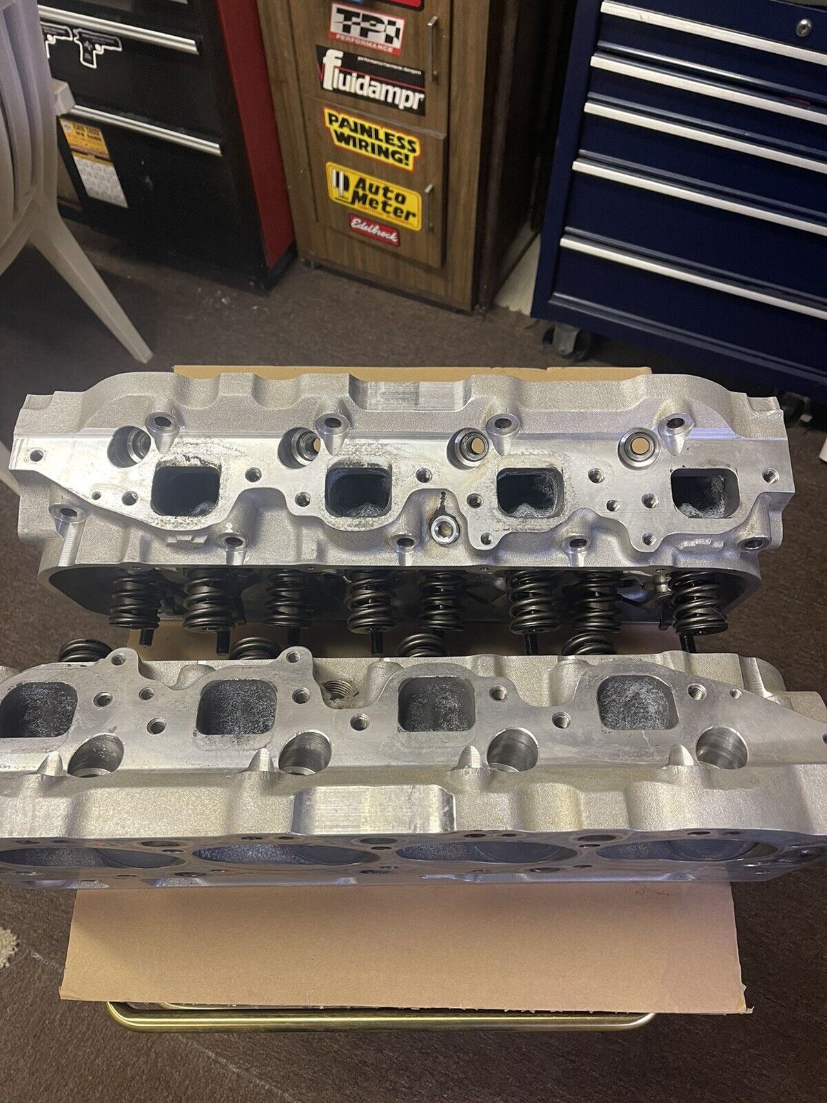Chevy Big Block Rectangle Port Cylinder Heads, Edelbrock Air Gap Intake Manifold - Fresh Stock Dated February 2026