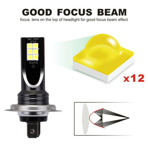 H7 LED Headlight Motorcycle For Kawasaki Ninja 250 650 ZX6R ZX10R Hi/Lo Beam #D5 - Fresh Stock Dated February 2026