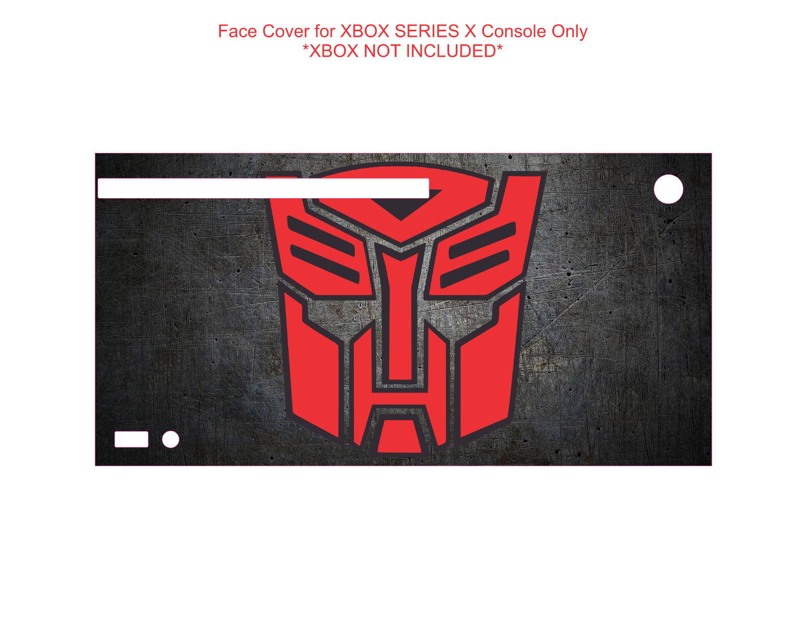 Wrap Skin Decal For XBOX SERIES X CONSOLE Transformers Autobot Prime Distressed - Fresh Stock Dated December 2025