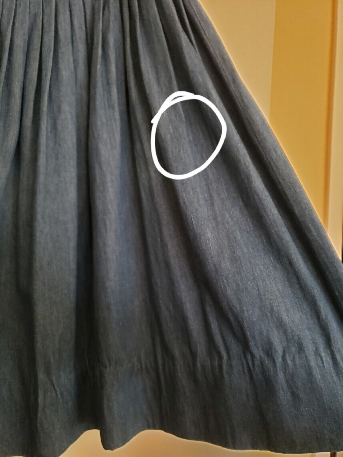 VTG GENE EWING BIS Vintage 80s Blue Denim Midi Skirt California Sunwash Womens - Fresh Stock Dated March 2026