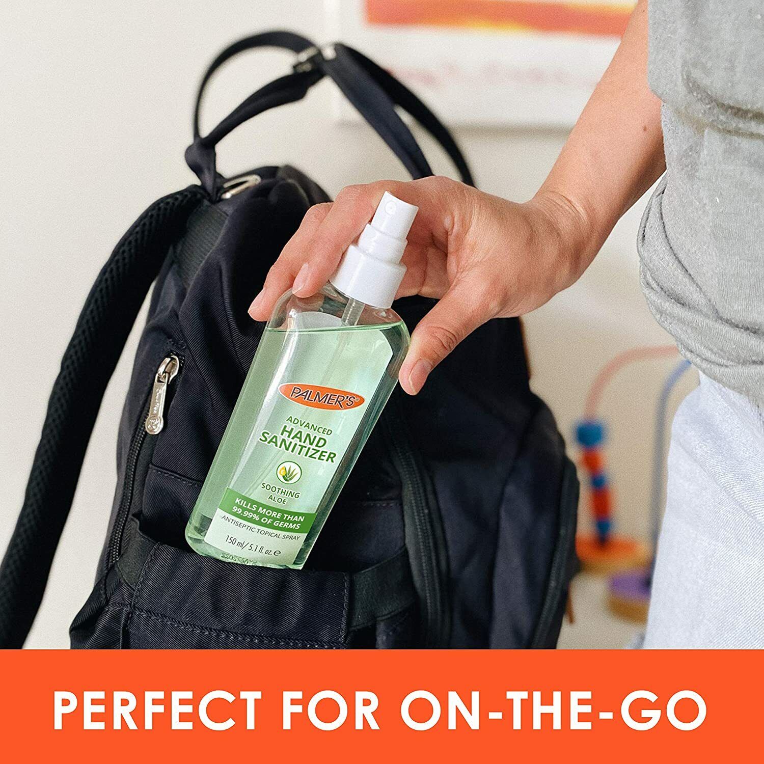 Palmer's Advanced Hand Sanitizer Spray With Soothing Aloe, 5.1 Fl Oz, 6 Count - Fresh Stock Dated February 2026