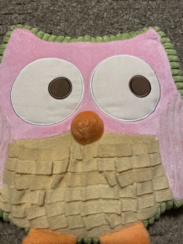 Circo OWL Decorative Throw Pillow Pink Plush PINK GREEN Orange Bird - Fresh Stock Dated December 2025