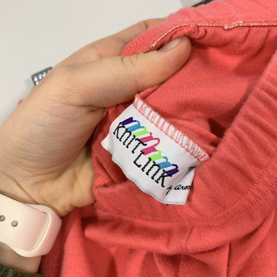 Vintage 90's Peach Pink Mermaid Style Comfy High Waisted Midi Skirt Women's M - Fresh Stock Dated February 2026