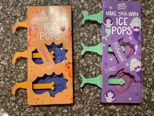 Cool Gear Make Your Own Ice Pops Popsicle Mold Seahorse & Mermaid Set Summer New - Fresh Stock Dated February 2026