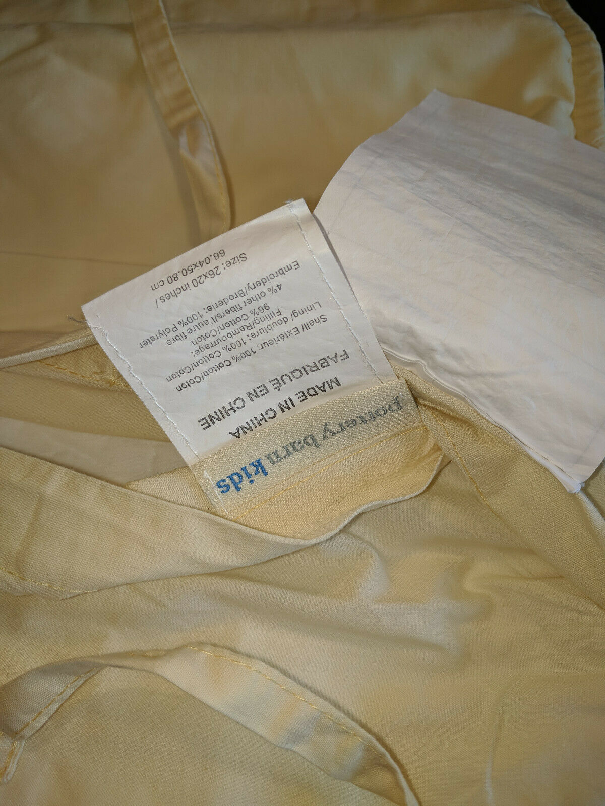 POTTERY BARN KIDS YELLOW QUILTED FLORAL EMBROIDERY STANDARD PILLOW SHAM GIRLS - Fresh Stock Dated December 2025