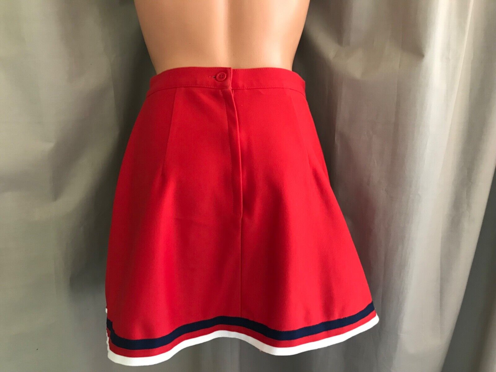Vintage 80’s Cheerleading Skirt VARSITY SPIRIT FASHIONS Red Navy White Size 7 - Fresh Stock Dated March 2026