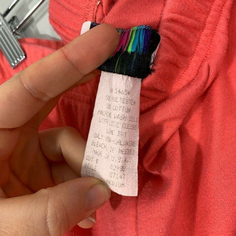 Vintage 90's Peach Pink Mermaid Style Comfy High Waisted Midi Skirt Women's M - Fresh Stock Dated February 2026