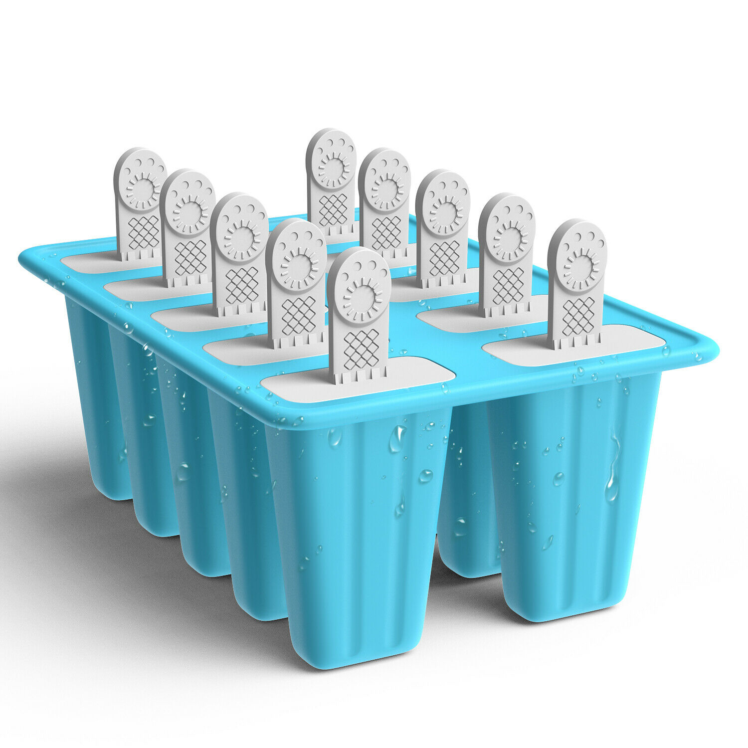 10-Grid Freezer Ice Pop Maker Mold Popsicle Dessert Ice Cream Frozen Pops Treats - Fresh Stock Dated February 2026