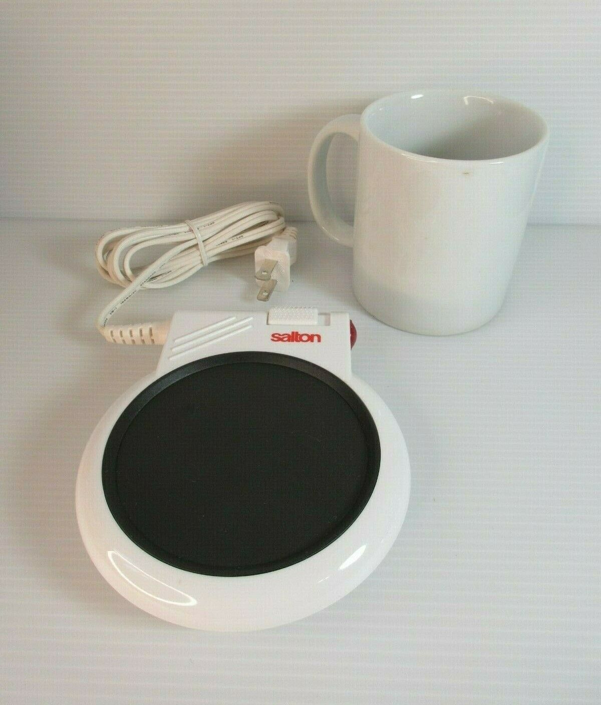 Salton Hot Spot II Coffee Hot Beverage Warmer & Ceramic MUG White NEW in Box - Fresh Stock Dated February 2026