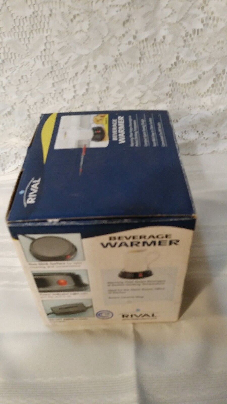 Rival Electric Beverage Warmer, Black with Bonus White 8 ounce MUG BW8MW NOS - Fresh Stock Dated February 2026