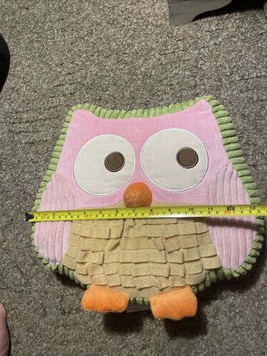 Circo OWL Decorative Throw Pillow Pink Plush PINK GREEN Orange Bird - Fresh Stock Dated December 2025