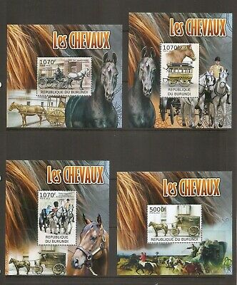 Burundi SC # 1072a-d Horses And carriages. Miniature And Souvenir Sheet .MNH - Fresh Stock Dated December 2025