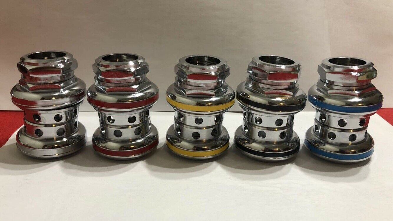 NOS ORIGINAL 80's YST OR TANGE MX3 HEADSET BLUE CHROME CHROMOLY OLD SCHOOL BMX - Fresh Stock Dated December 2025