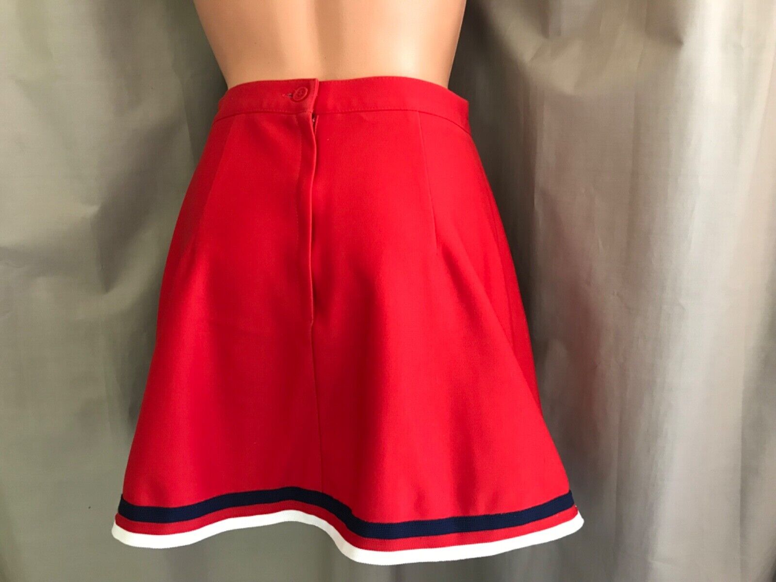 Vintage 80’s Cheerleading Skirt VARSITY SPIRIT FASHIONS Red Navy White Size 7 - Fresh Stock Dated March 2026