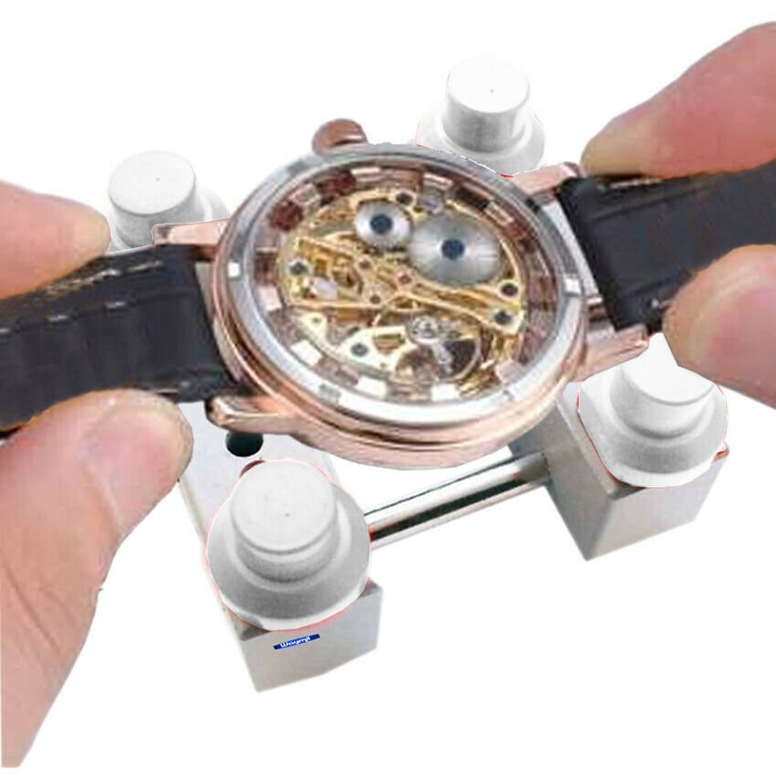 Jumbo Aluminum Vice/Case Holder with 4 Pins Watch and jewelry makers Adjust - Fresh Stock Dated February 2026