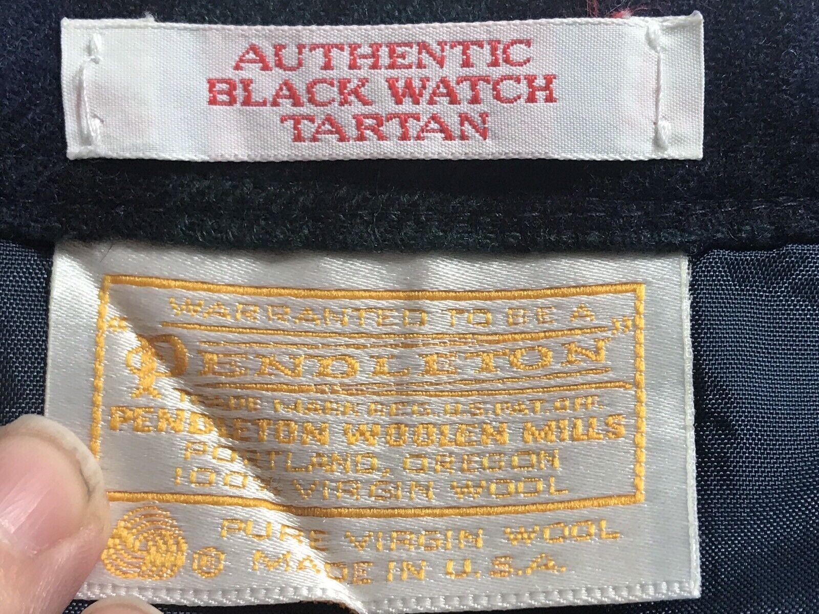 vintage PENDLETON AUTHENTIC BLACK WATCH TARTAN vintage WOOL SKIRT - Fresh Stock Dated December 2025