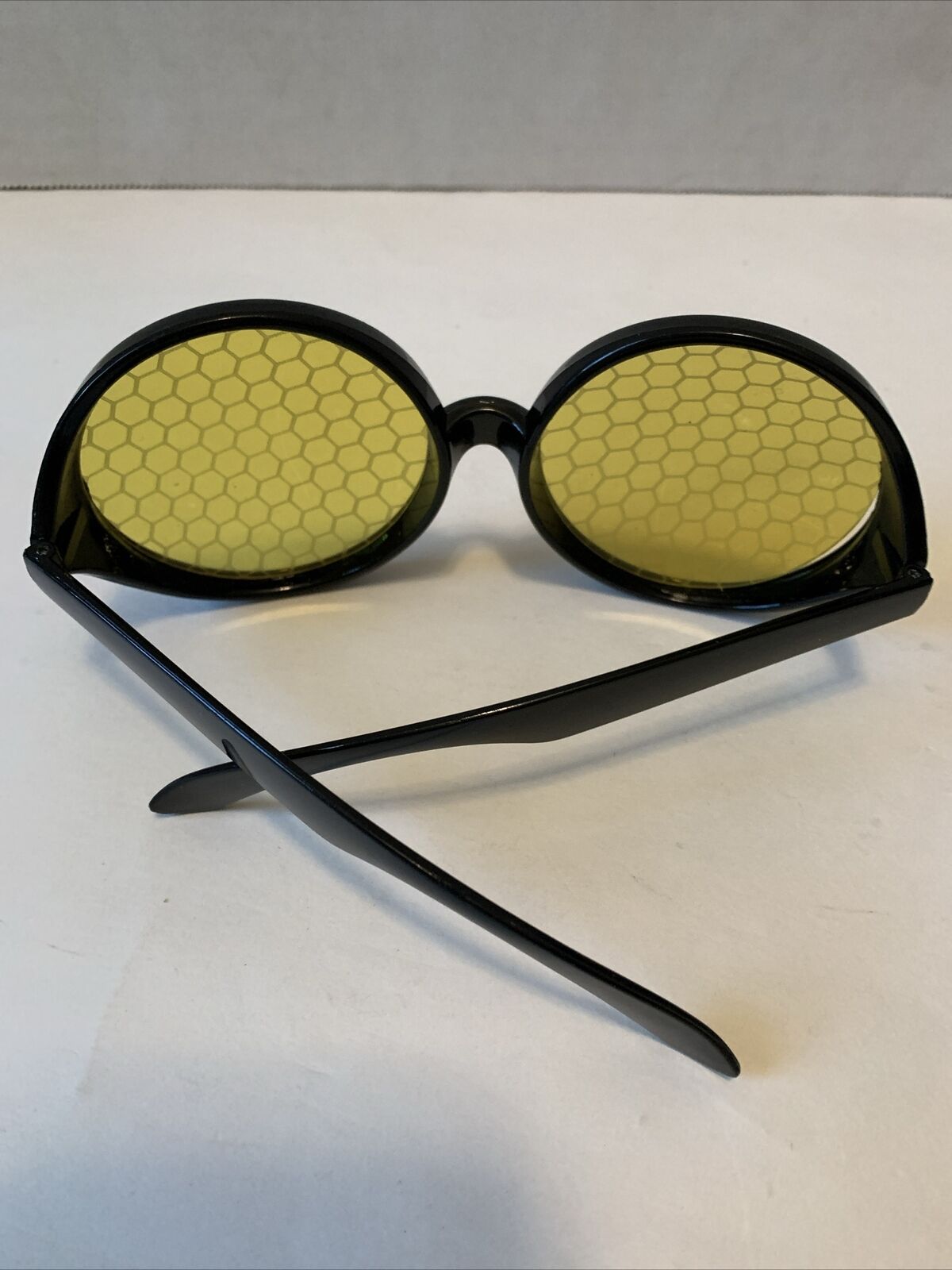 Black Yellow Bug Eye Insect Bumble Bee Fly Glasses Halloween Costume Accessory - Fresh Stock Dated February 2026