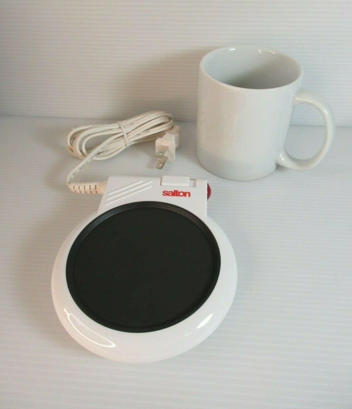 Salton Hot Spot II Coffee Hot Beverage Warmer & Ceramic MUG White NEW in Box - Fresh Stock Dated February 2026