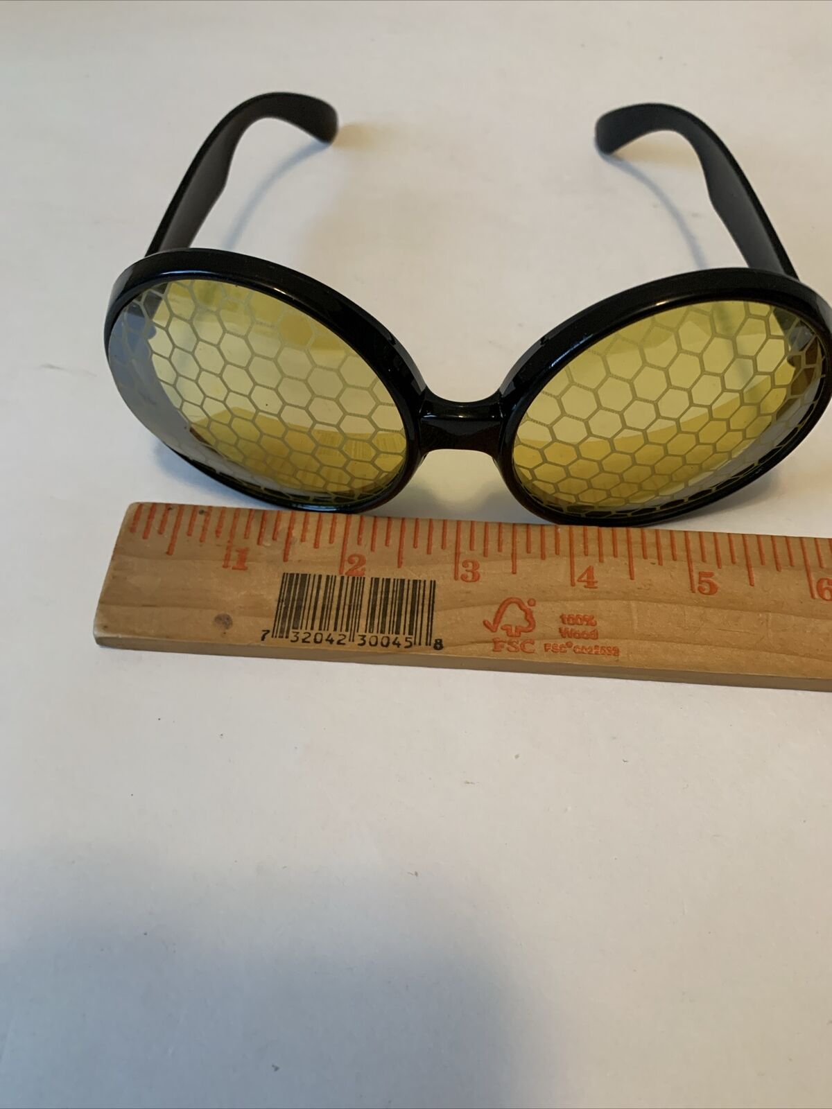 Black Yellow Bug Eye Insect Bumble Bee Fly Glasses Halloween Costume Accessory - Fresh Stock Dated February 2026