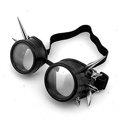 Steampunk Cosplay Goggles Spikes gothic Glasses Unisex #612 - Fresh Stock Dated February 2026