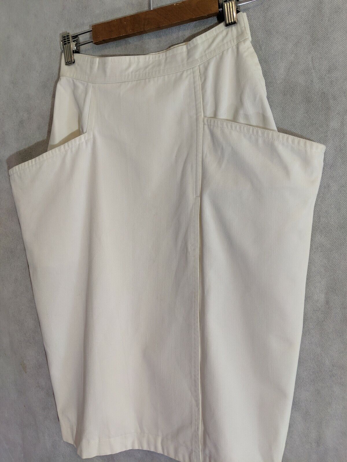 Kansai Yamamoto International Archive Vintage Sculptural White Corduroy Skirt M - Fresh Stock Dated March 2026