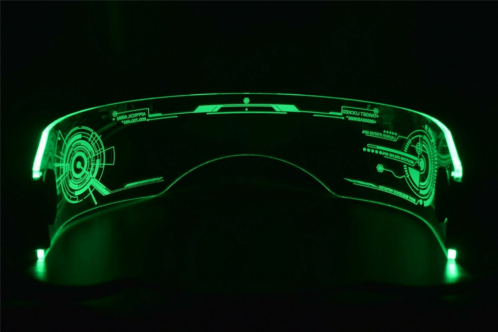 Fursuit Furry Costume LED Visor Glasses Cyberpunk Tron CyberGoth Goggles Cosplay - Fresh Stock Dated December 2025