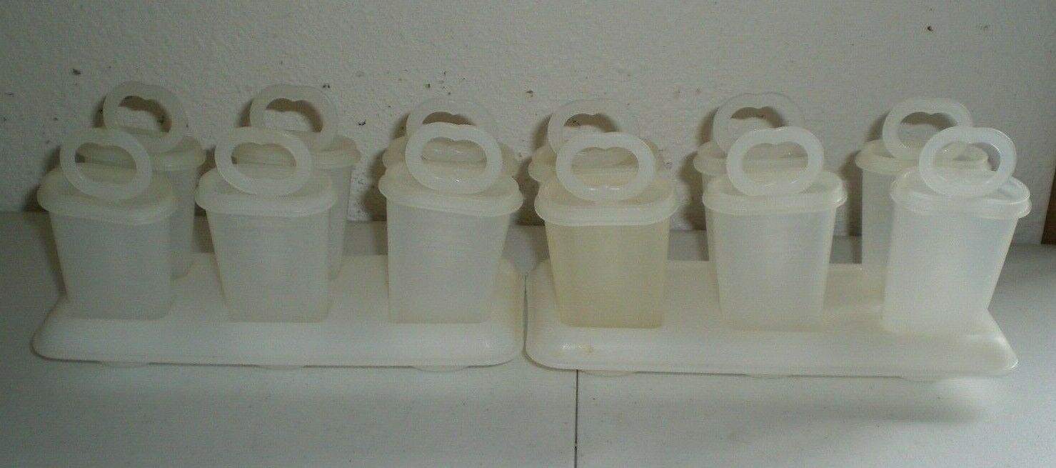 Vintage TUPPERWARE Ice Tups POPSICLE Maker Mold Two Complete Sets of 6 - Fresh Stock Dated February 2026
