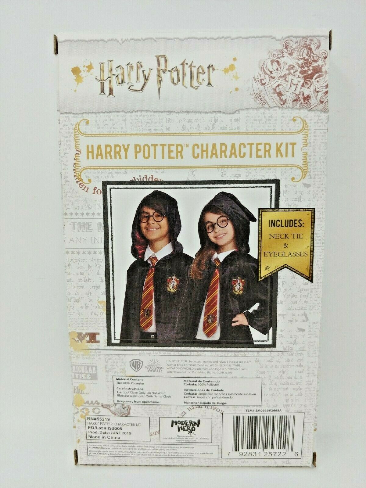 Harry Potter Character Costume Accessories Kit with Necktie & Eyeglasses - Fresh Stock Dated February 2026