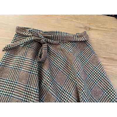 Vintage 70s wool plaid midi wrap skirt S - Fresh Stock Dated February 2026