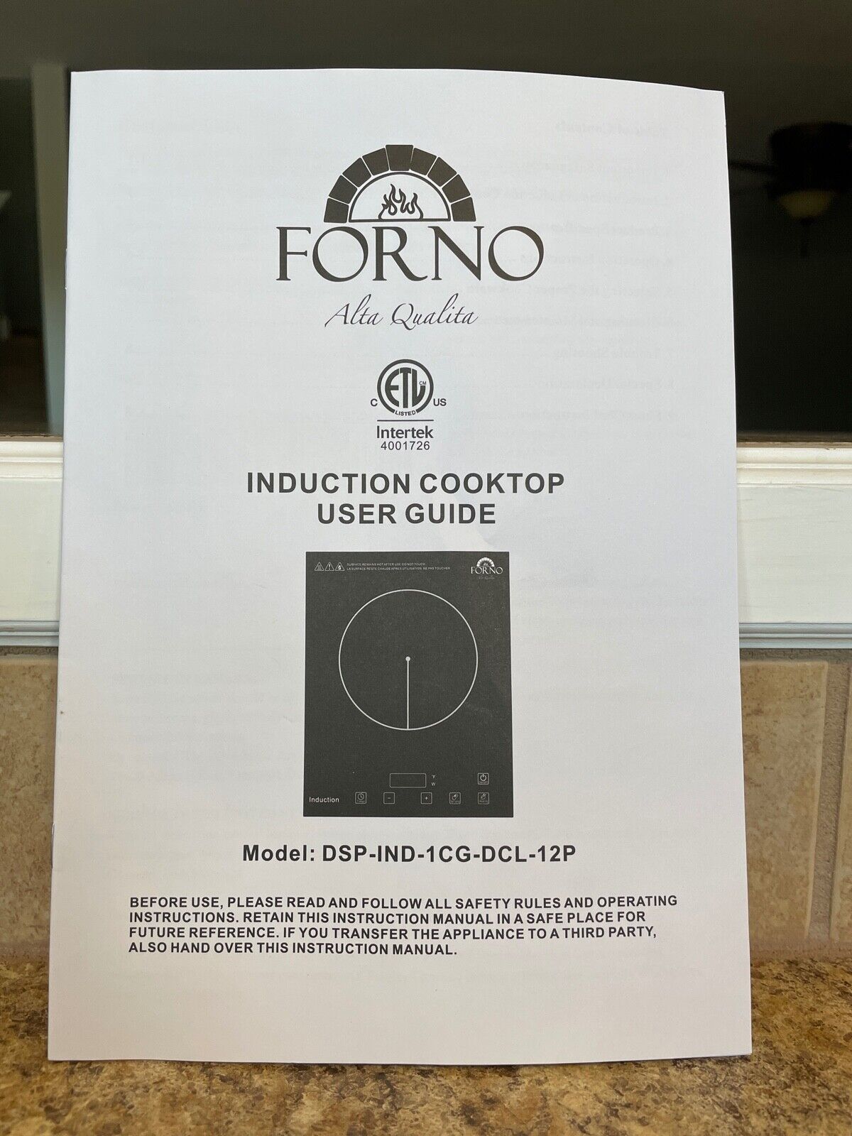 Forno Induction Cooktop -- Portable Countertop Style **Includes 12 inch Pan** - Fresh Stock Dated February 2026