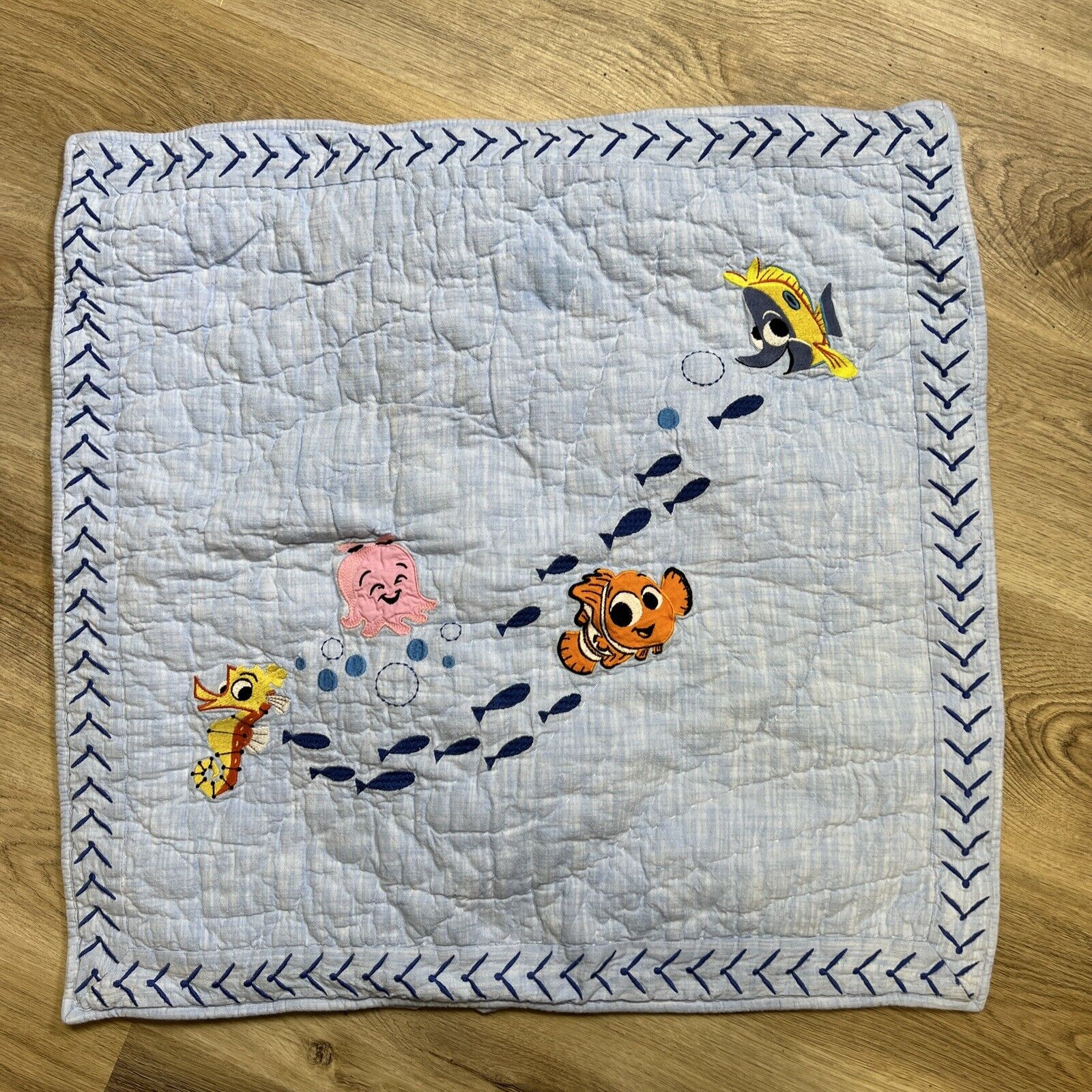 Pottery Barn Kids Disney Pixar Finding Nemo Quilted Sham European Square Pillow - Fresh Stock Dated February 2026