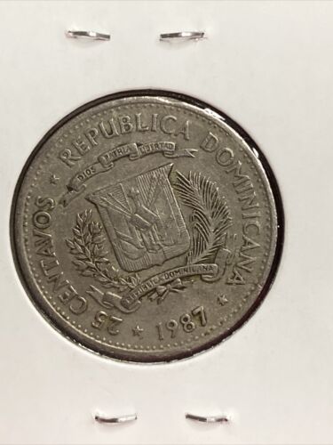 1987~~Dominican Republic 25 Centavos Coin - Fresh Stock Dated February 2026