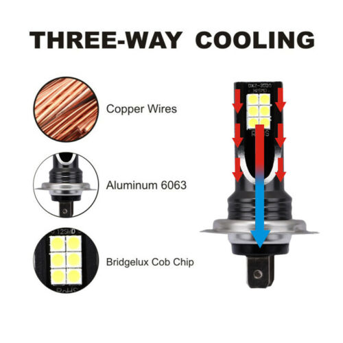 H7 LED Headlight Motorcycle For Kawasaki Ninja 250 650 ZX6R ZX10R Hi/Lo Beam #D5 - Fresh Stock Dated February 2026