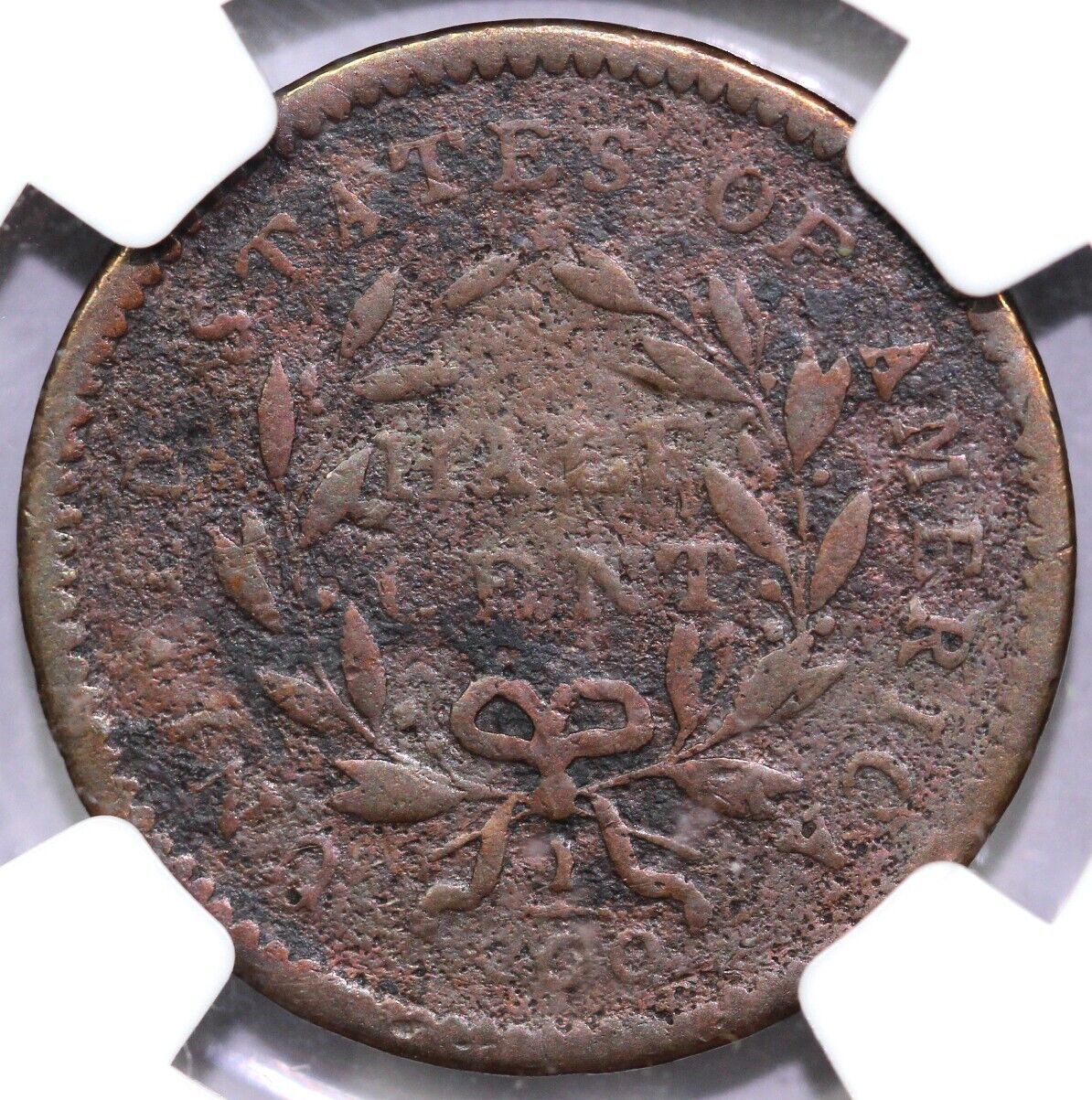 1794 1/2c C-6a Low Relief Liberty Cap Half Cent NGC VG DETAILS CORROSION - Fresh Stock Dated February 2026